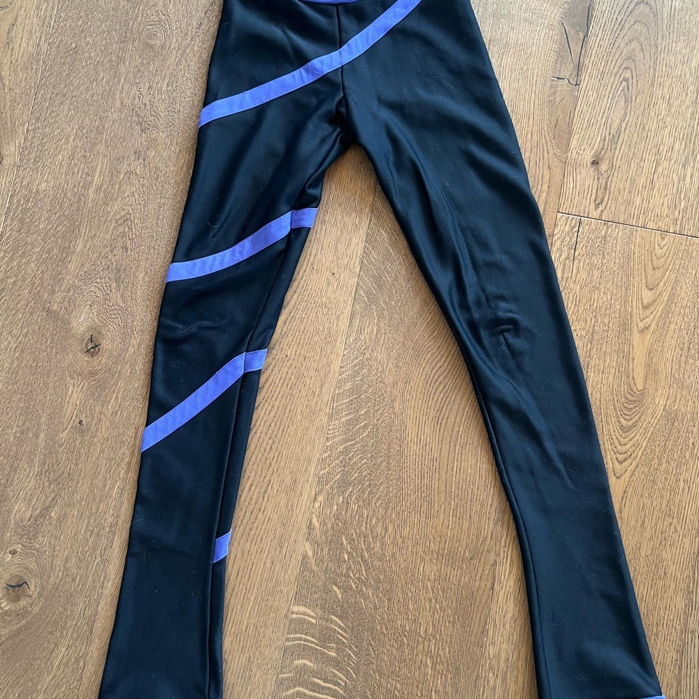 Chloe Noel Spiral Ice Skate Figure Skating Pants child L purple - Warm